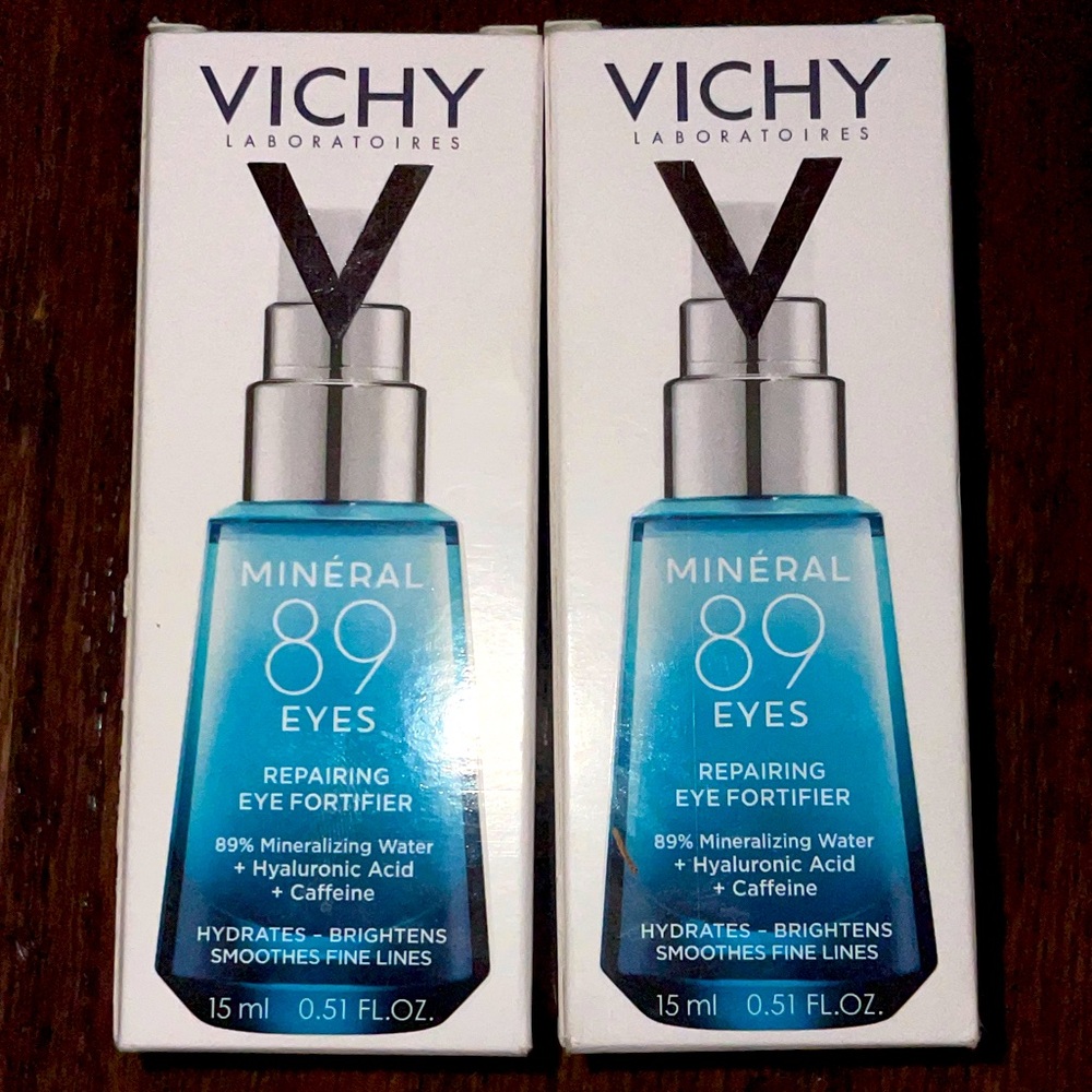 NIB TWO Vichy Mineral 89 Repairing Eye Formula

Two for the price of One!